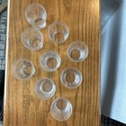9 Vintage Fostoria Cloverleaf Needle Etched 4”H Tumbler Glasses — photo 7