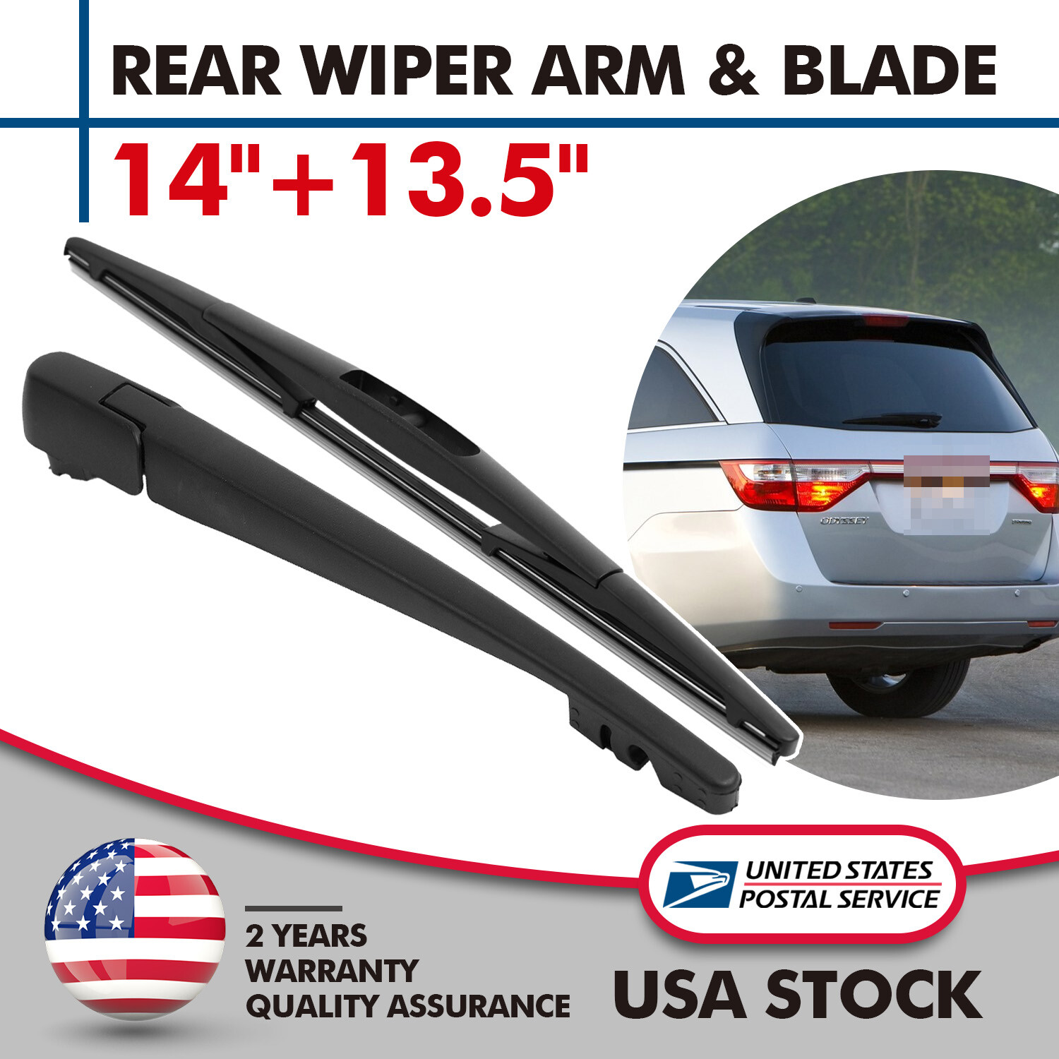 2011-2017 Honda Odyssey Rear Wiper Arm & Blade Set 76720-TK8-A01