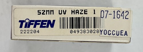 NEW TIFFEN - 52mm Haze-1 UV Haze Filter C100 - Picture 2 of 2