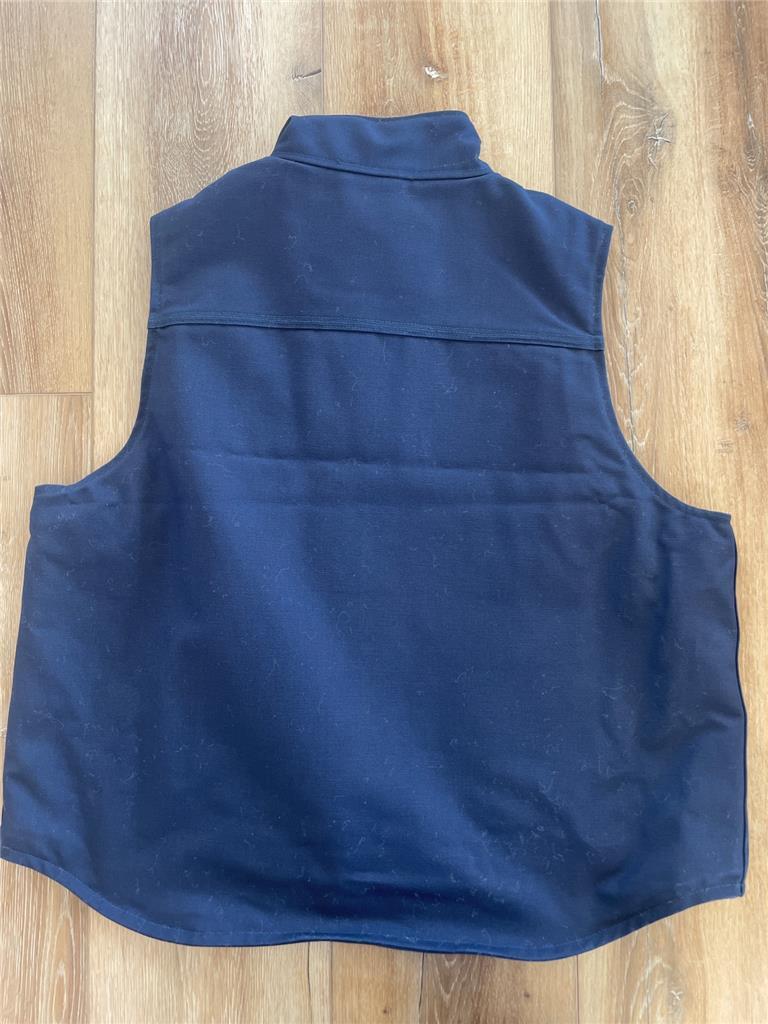 Carhartt Flame Resistant Duck Blue Sherpa Lined Vest 0V4981 Mock