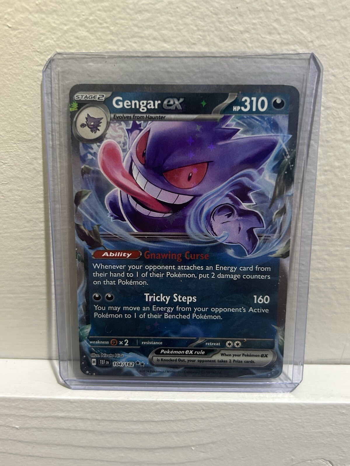 Gengar EX 104/162 NM Pokemon Card Scarlet Violet Temporal Forces