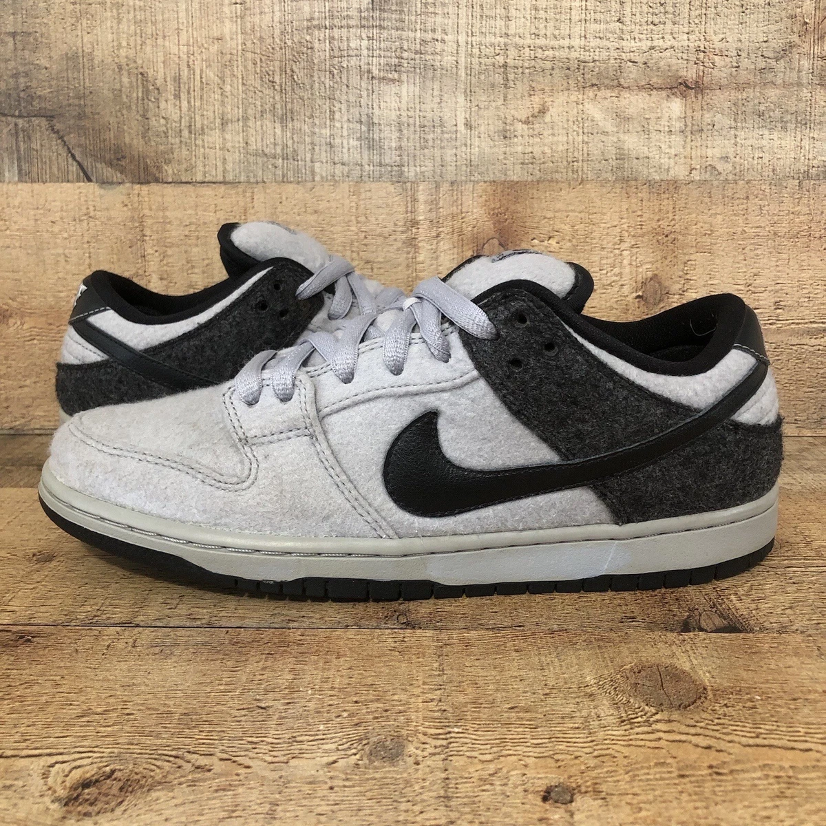 2013 Nike SB Dunk Low Premium Wolf Grey Wool 313170 015 Mens Size