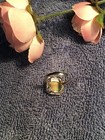 Beautiful Rodium Plated S/S Natural EC Ethiopian Opal Ring W/White Topaz — photo 7