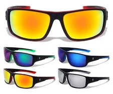 KHAN SLIM WRAP AROUND SPORT SUNGLASSES RETRO DESIGNER OUTDOOR CHOPPER MOTORCYCLE