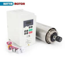 US SHIP】2.2KW 110V VFD Inverter+Air Cooled CNC Spindle Motor ER20 80MM 24000RPM