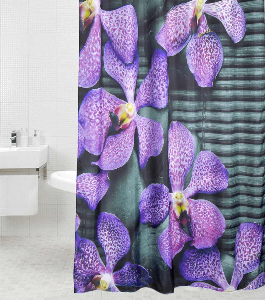 DUSCHVORHANG ANTI SCHIMMEL EFFEKT TEXTIL WANNENVORHANG BADEWANNENVORHANG VANDA - Bild 1 von 4