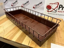 Bronze Bakery 22" x 9" Metal Bagel Muffin Bread Display Rectangle Basket