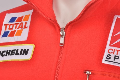 Vintage Citroen Sport WRC Team Fleece Jacket Total Michelin by Prowear M RED - Picture 6 of 9