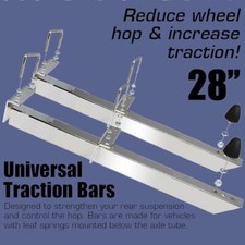 Universal Traction Bars 28 Length Pair Chrome Plated Steel 20470 Heavy Duty