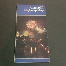 1987 FULL FOLDOUT MAP CANADA HIGHWAY MAP VINTAGE