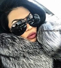 LUX Oversized Large Porsh Studs Wire Metal Aviator Big Baddie Sunglasses 4163 XL