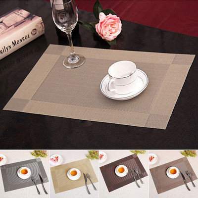 Set Of 4 Pvc Place Mats Dining Restaurant Table Placemats Non Slip
