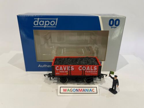 Dapol 00 Gauge -B906 - 5 plank wagon - Caves Coals # 303 - New-Mint-Boxed - Afbeelding 1 van 5