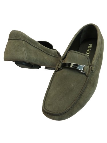 PRADA Saffiano Logo Loafers Shoes in Black Men display picture 2