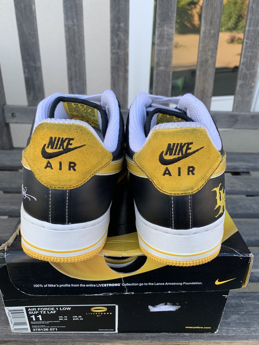 Nike Air Force 1 Low Mr. Cartoon Livestrong LA Sz 11 Undftd Nike Air Force 1 Low Mr. Cartoon Livestrong LA Sz 11 Undftd