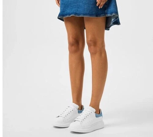 Alexander McQueen Oversized Sneaker White Dream Blue Uk 3.5 RRP £420 Z14
