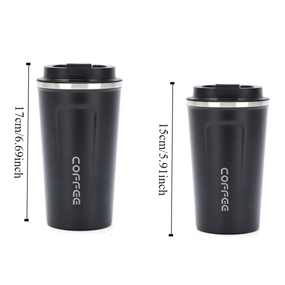 Stainless Steel Travel Thermal Cup 380/510ML Coffee Thermos Mug Office Home - Image 2 of 4