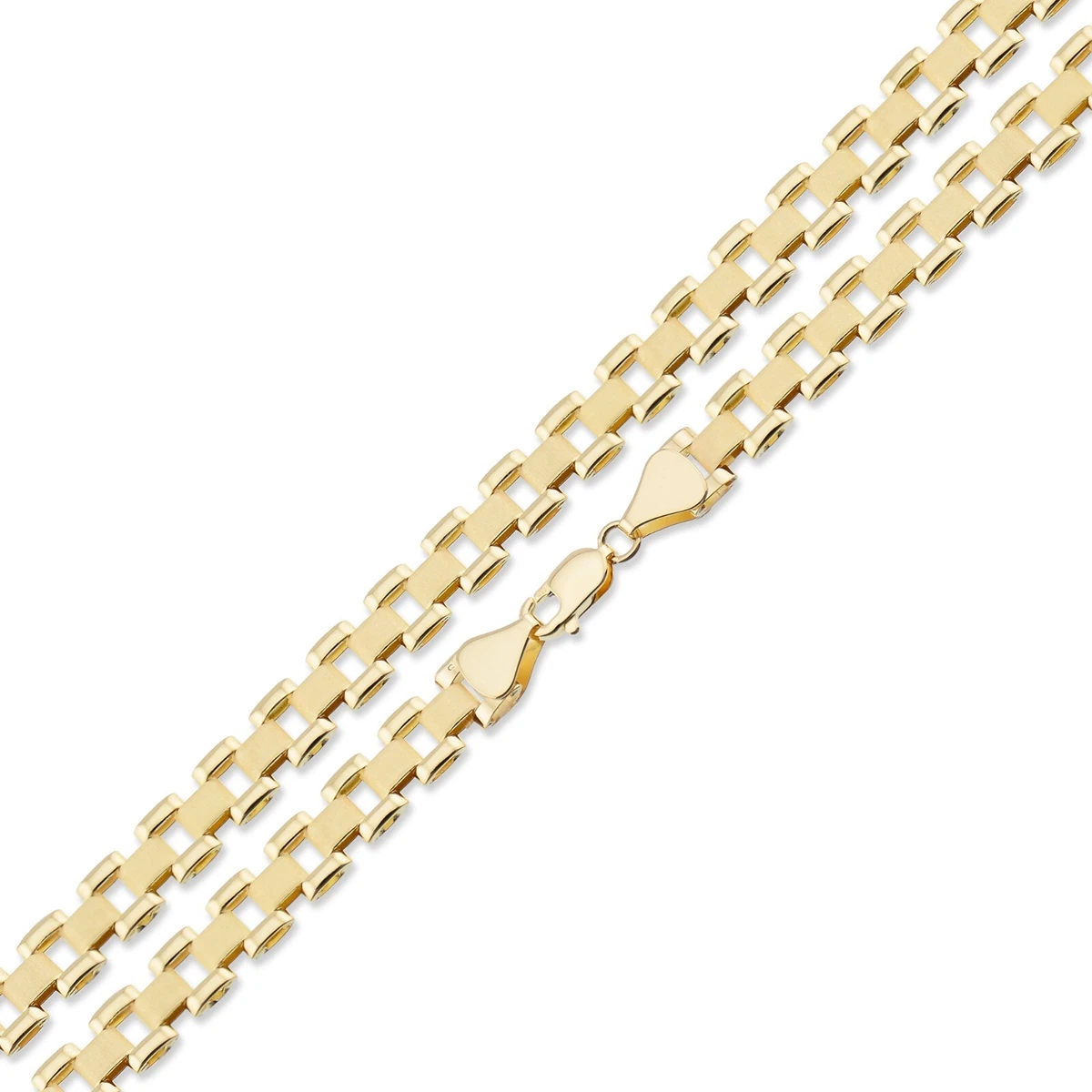 10K Real Gold 6 MM Presidential Watch Band Style Link Necklace Chain Jewelry