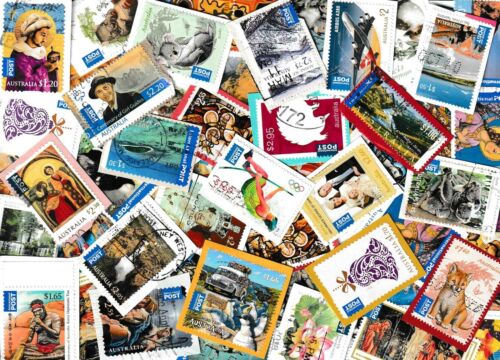 🖃 50 australian INTERNATIONAL POST stamps | USED on paper - Picture 1 of 1
