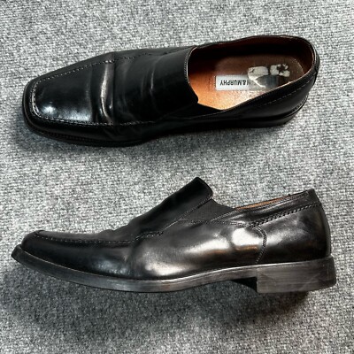 Johnston & Murphy Mens Black Leather Loafers Handcrafted in Italy Size 11.5 Johnston Murphy Aristocraft Penny Loafers Mens 11.5 C/A  main image 2
