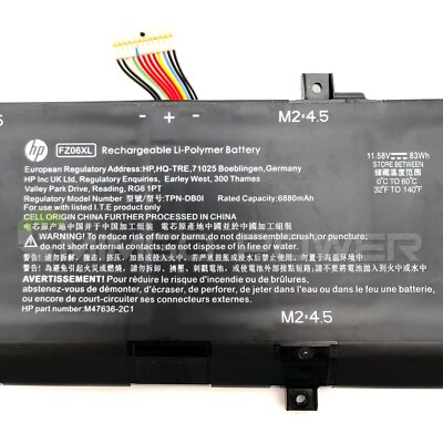New Genuine FZ06XL OEM Battery for HP Spectre X360 16-F M47636-2C1