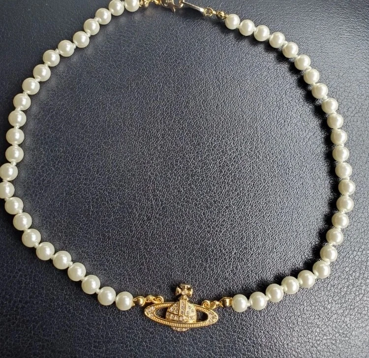 kokain korroderer præsentation Vivienne Westwood Gold Orb Pearl Choker Necklace Japan | eBay