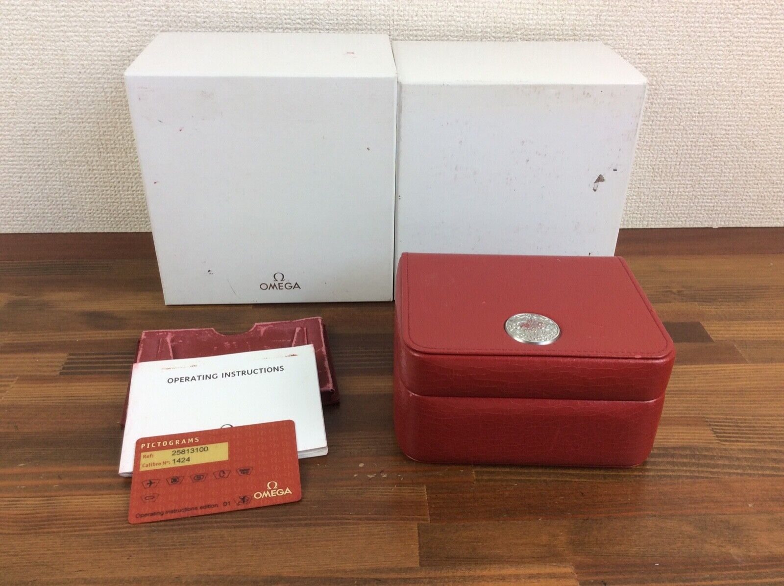 Omega Watch Box + Booklet, Card & Tag + Free Post