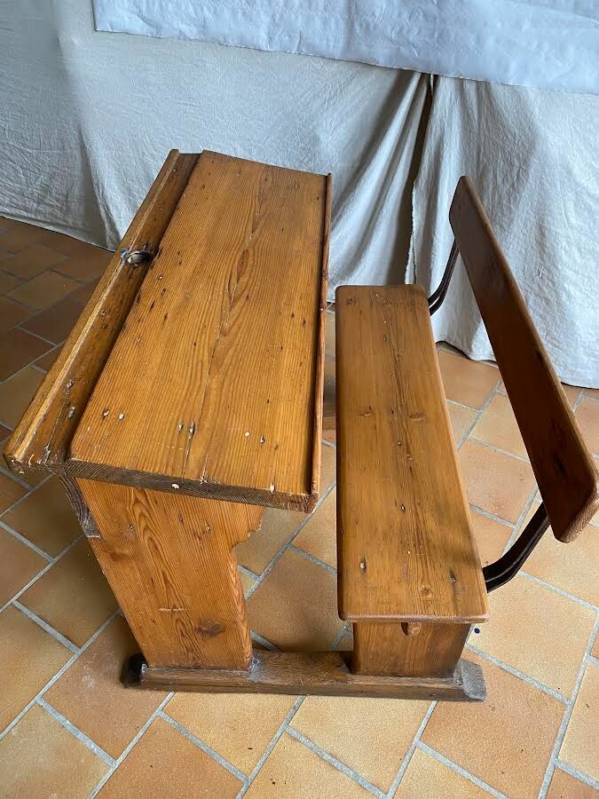 Pupitre écolier ancien haut de gamme