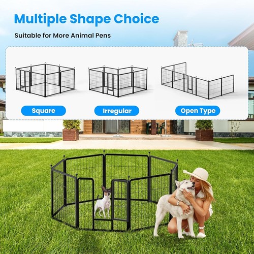 Simple Deluxe Playpen per Cani 24 Pollici 8 Pannelli per Cuccioli/Cani di Piccola Taglia Interno ed Esterno - Foto 6 di 7