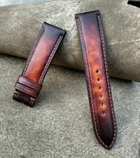 Size 16 18 19 20 22 24 25 26 28 Genuine Patina Cowhide leather Watch Strap Band