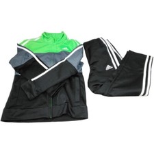 Adidas Tricot Jacket, Pant Set Boys Various Size Green, Black