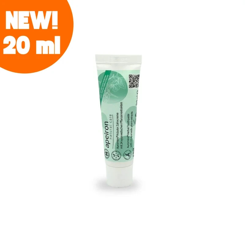 Apeiron Auromère® Kräuter-Zahnpasta ayurvedische Zahncreme Tube 20ml fluoridfrei
