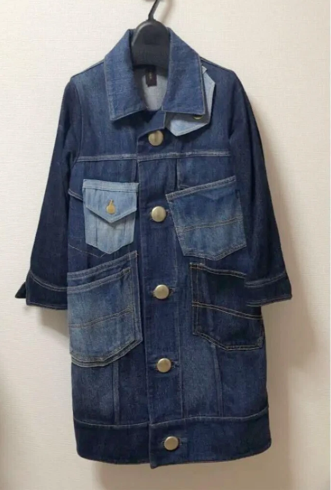 Abito lungo Maison MIHARA YASUHIRO da donna in denim taglia 36 Giappone