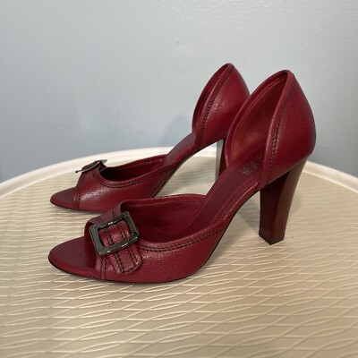 Hugo Boss Womens Size 36 ITALIAN-LEATHER SANDALS High