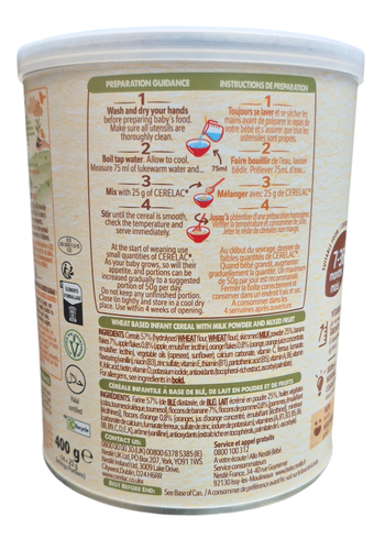 4 x Nestle Cerelac Mixed Fruits & Wheat with milk(400g) From 7 Months - Picture 7 of 7