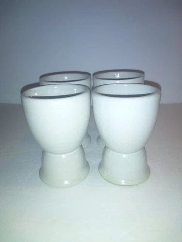 Set Of 4 M. A. Hadley Pottery Stoneware Egg Cups Signed