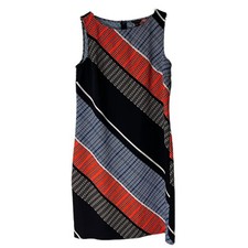 Ann Taylor Sheath Dress Sleeveless Knee Length Red Blue Black Women 2