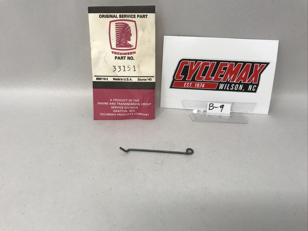 Tecumseh”NOS” Governor Spring Choke Throttle Link P/N: 33151 (B-9