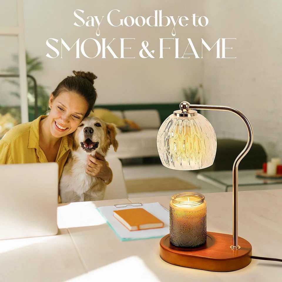 Lámpara Calentador de Velas con Temporizador, Luz Calentador de Velas Eléctrico (2 Bombillas Incluidas) Foto 4 de 4