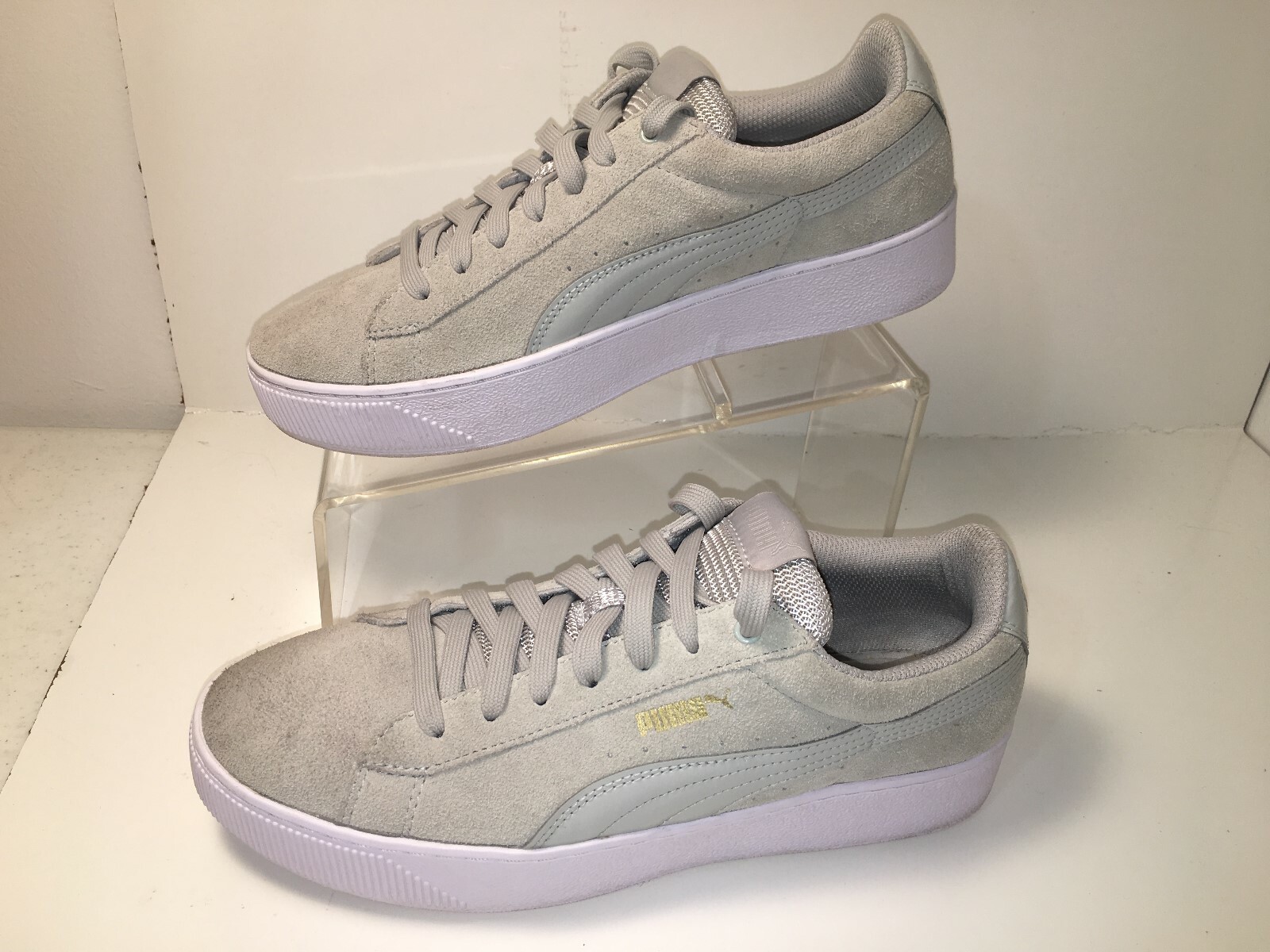 puma vikky suede platform ladies trainers