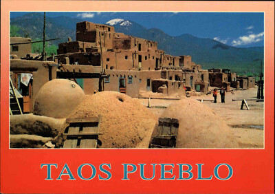 US-Postcard America USA Postkarte Taos Pueblo New Mexico State Ansichtskarte