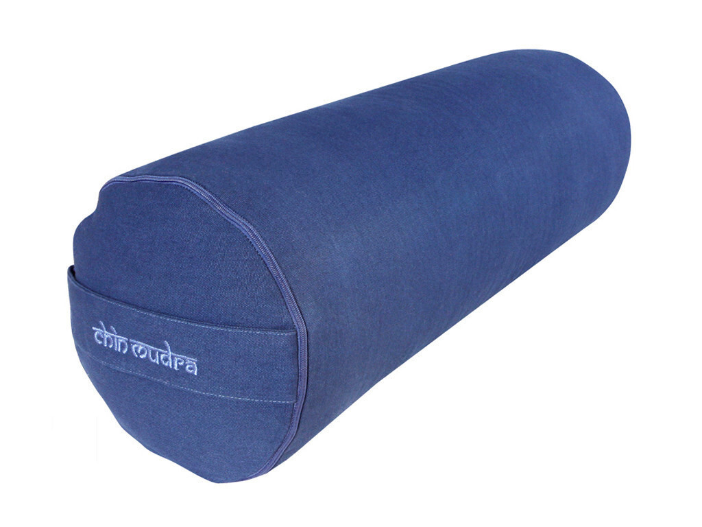 Coussin yoga épeautre 65 cm ergonomique pour étirement du dos