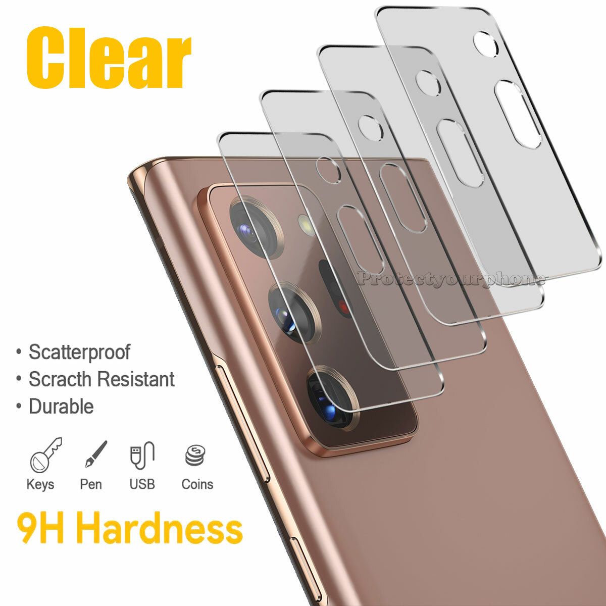 For Samsung Galaxy Note20 S23 Ultra Tempered Glass Camera Lens Screen
