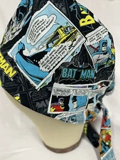 Men/Women Surgical Scrub Cap Lined Comics Bat Very Cool 100% Cotton