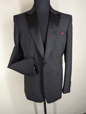 Burberry Italy Peaked Lapel Wool Dinner Jacket-No Pants-Fit US Size 43 Reg-MINT