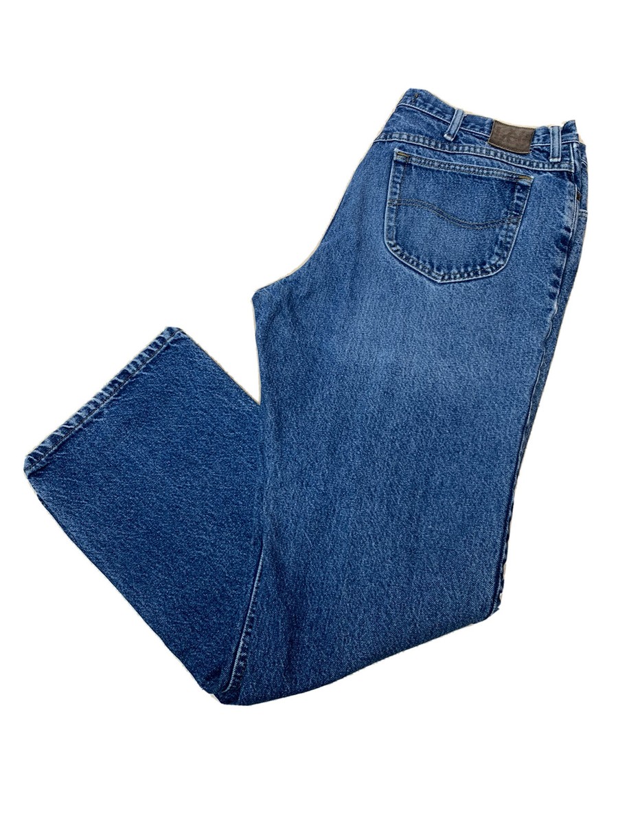 Lee Men's Jeans tag 42x34 approx 40x32 blue denin Regular Fit