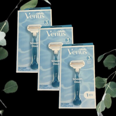 Gillette Venus Smooth 3-Blade Women's Razor w/ 1 Cartridge