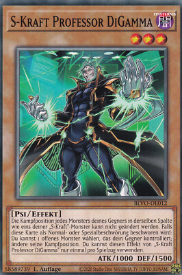 Yu-Gi-Oh! Blazing Vortex #012 S-Kraft Professor DiGamma Common Deutsch