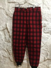 Vintage WOOLRICH Buffalo Plaid Heavy Wool HUNTING PANTS 32 x 30