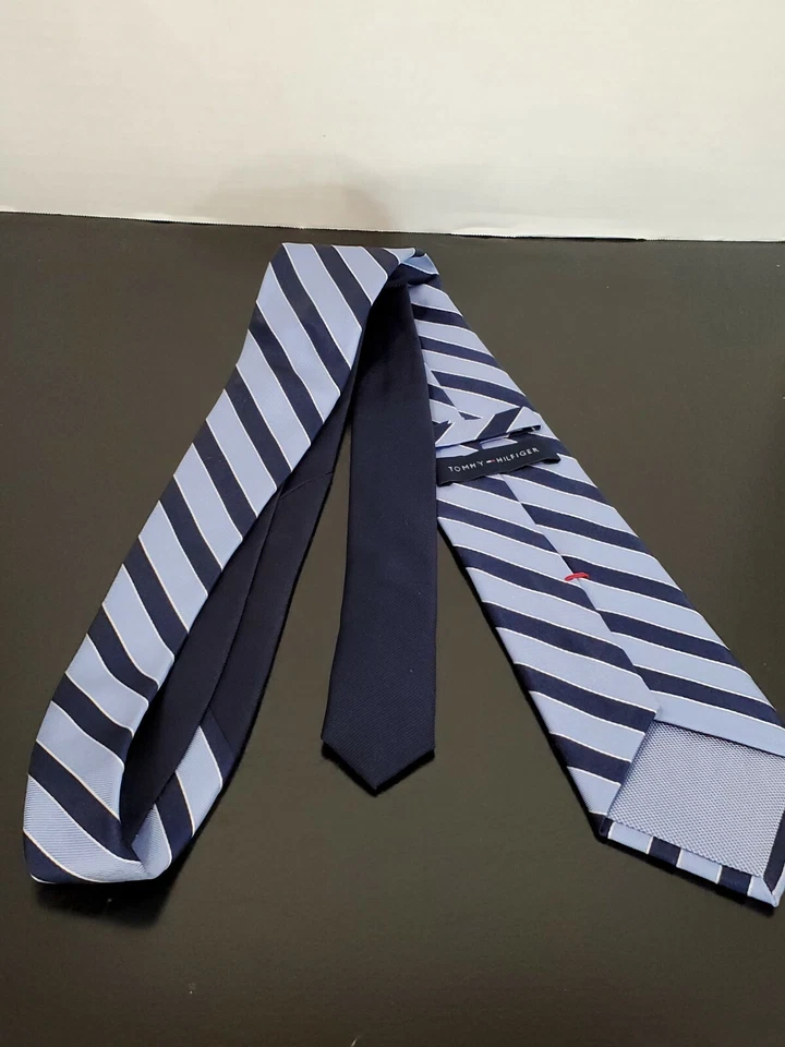 Tommy Hiliger Blue Striped Tie - Image 3 of 4